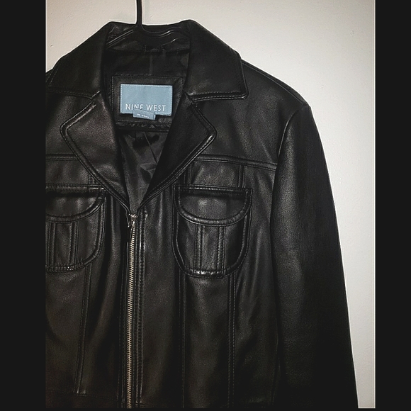 Chic Vintage 90's Nine West Genuine Leather Jacket - Picture 4 of 10